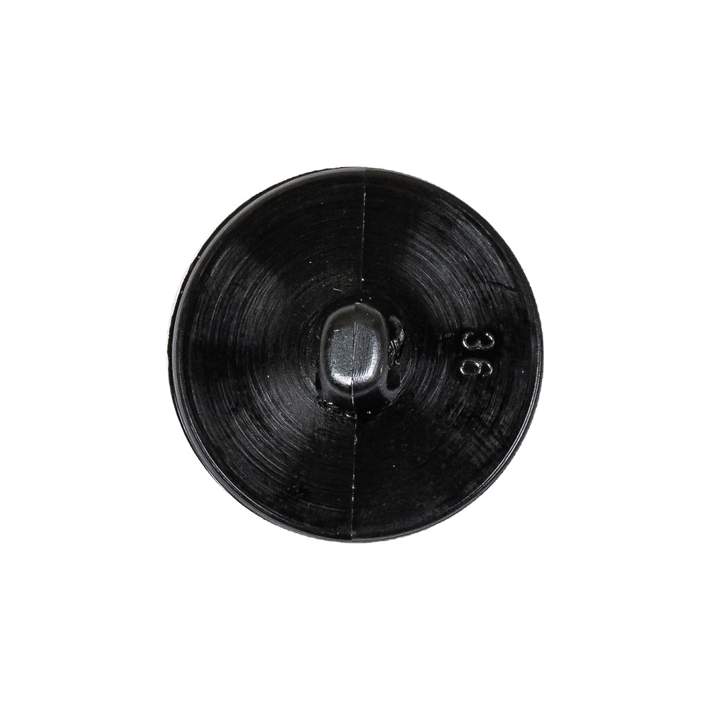Black Bevel Cut Shank Back Plastic Button - 36L/23mm Detail