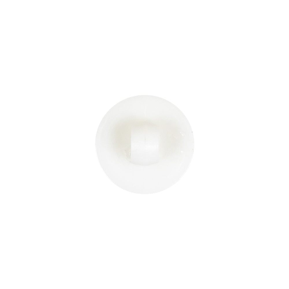 White Bevel Cut Shank Back Plastic Button - 20L/12.5mm Detail