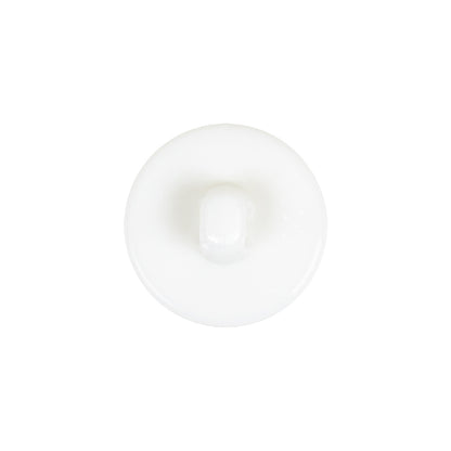 White Bevel Cut Shank Back Plastic Button - 30L/19mm Detail