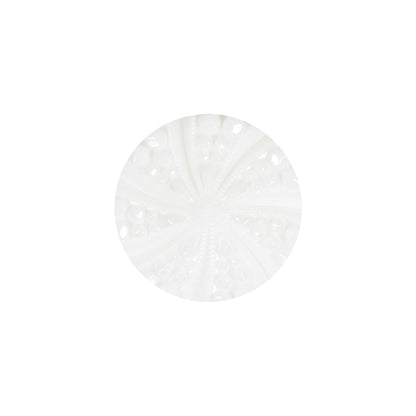 White Bevel Cut Shank Back Plastic Button - 30L/19mm