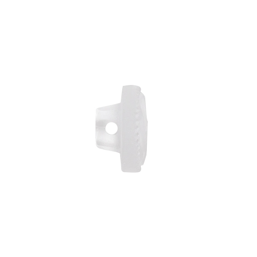 Transparent Molded Shank Back Plastic Button - 22L/15mm Folded