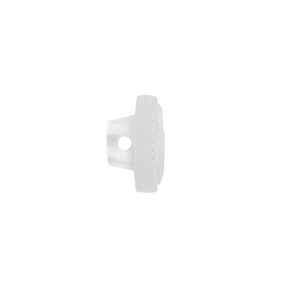 Transparent Molded Shank Back Plastic Button - 22L/15mm Folded