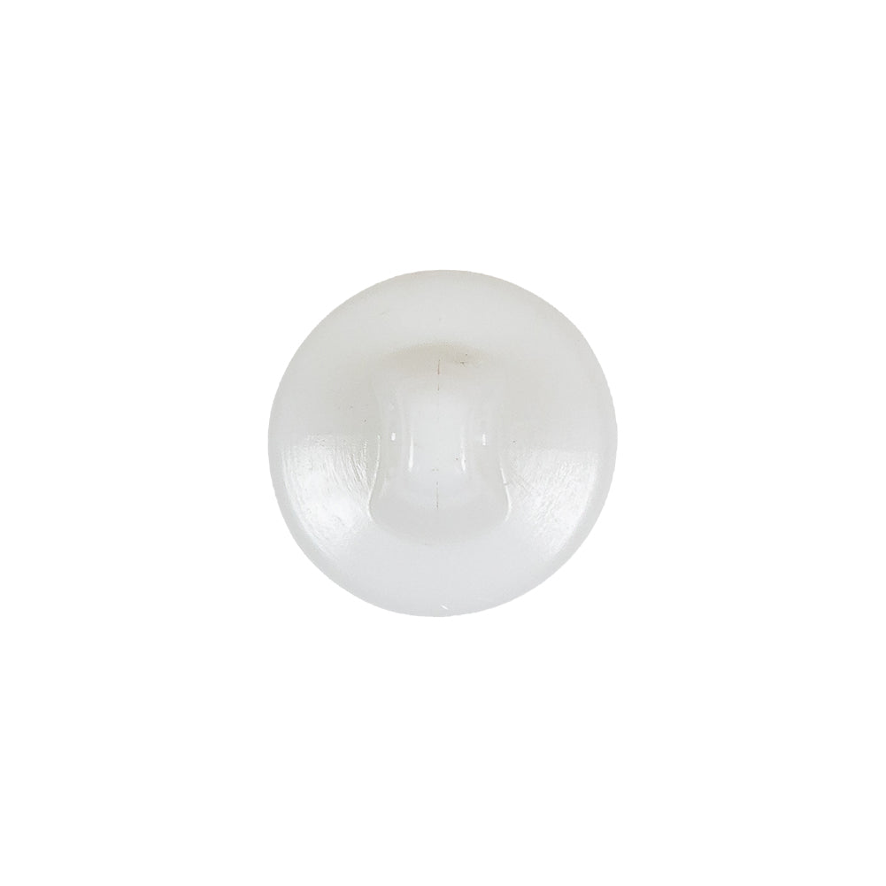 Italian White Concave Floral Molded Shank Back Plastic Button - 24L/15mm Detail