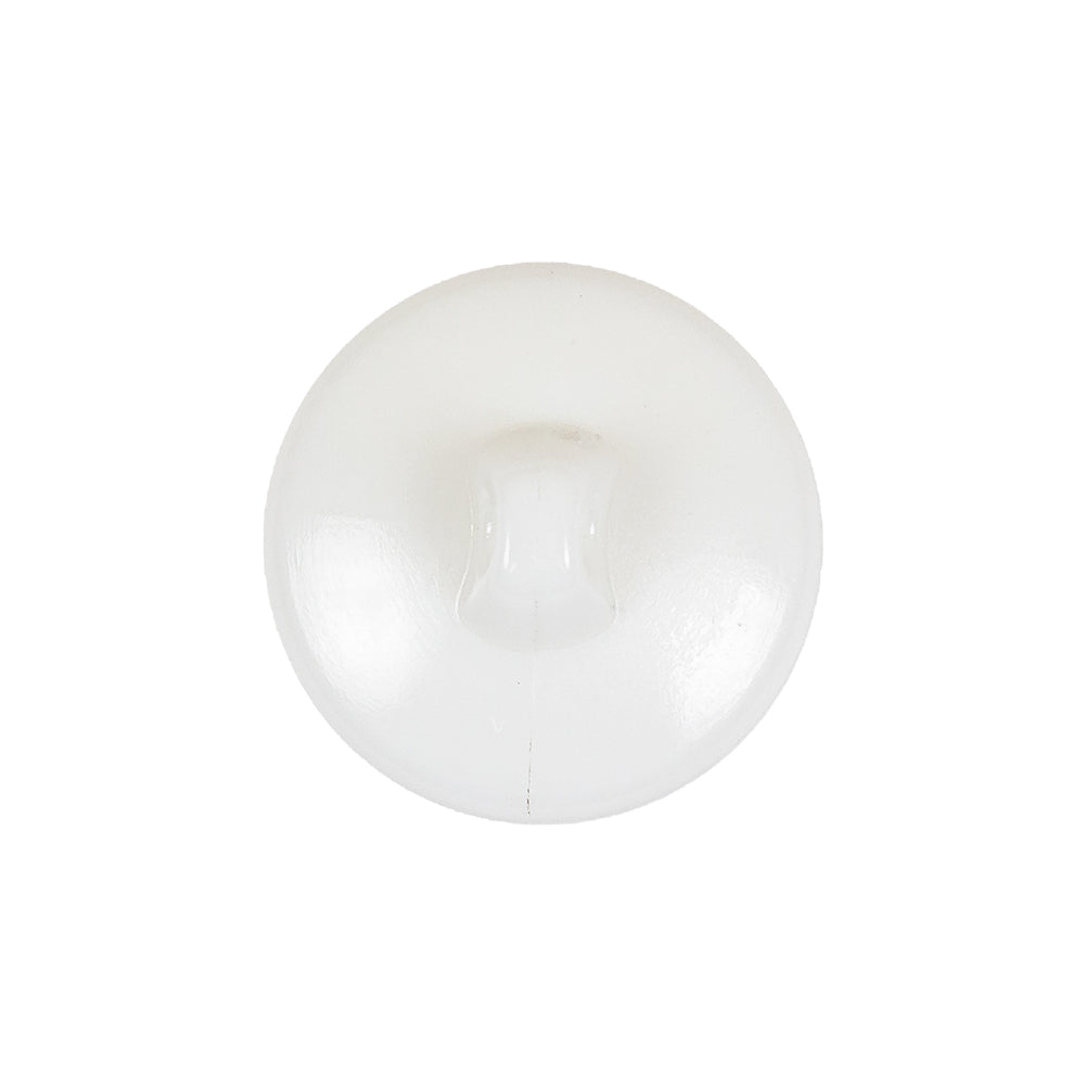 Italian White Concave Floral Molded Shank Back Plastic Button - 33L/21mm Detail