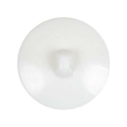 Italian White Concave Floral Molded Shank Back Plastic Button - 44L/28mm Detail
