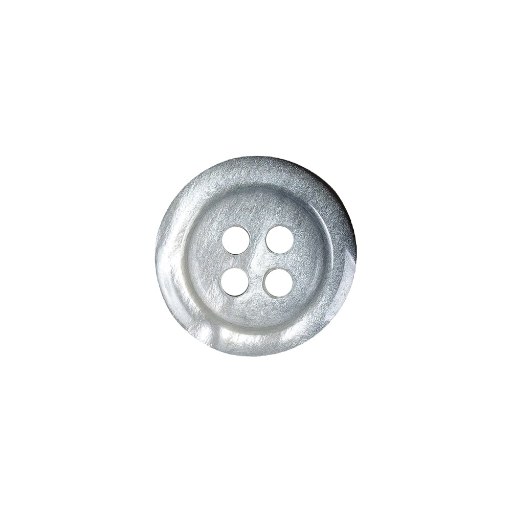 Gray and Black Shimmer Ombre Low Convex 4-Hole Plastic Button - 24L/15mm