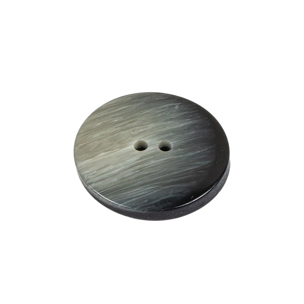 Beige and Black Striated Low Convex 2-Hole Plastic Button - 36L/23mm Folded