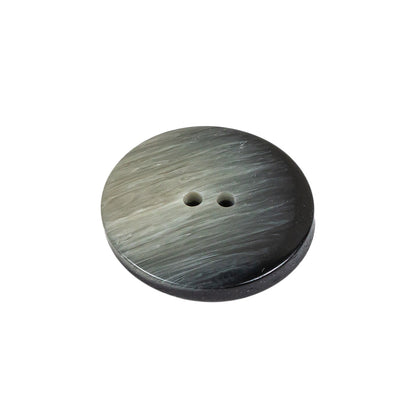 Beige and Black Striated Low Convex 2-Hole Plastic Button - 36L/23mm Folded
