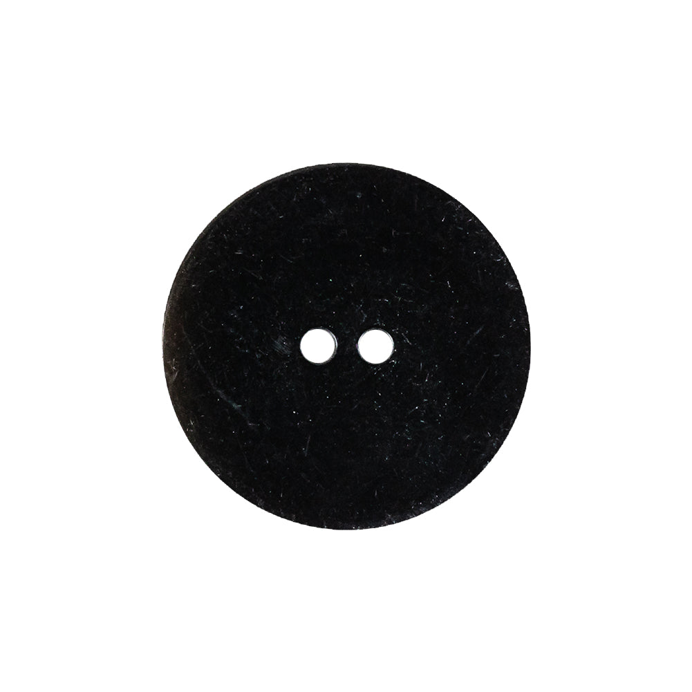 Beige and Black Striated Low Convex 2-Hole Plastic Button - 36L/23mm Detail