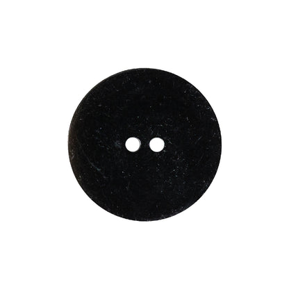 Beige and Black Striated Low Convex 2-Hole Plastic Button - 36L/23mm Detail