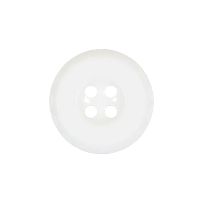 Italian White Faceted 4-Hole Nylon Button - 33L/21mm