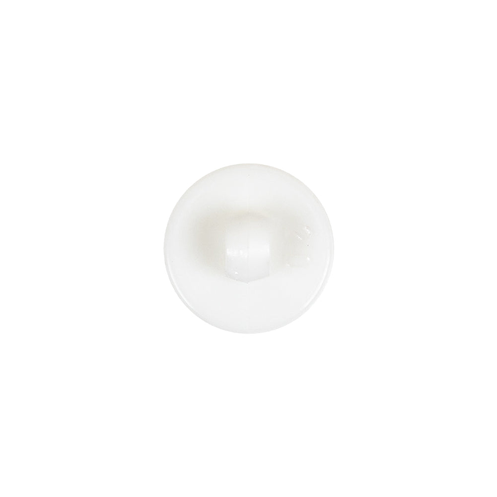 Italian White Faceted Center Floral Molded Shank Back Plastic Button - 20L/12.5mm Detail
