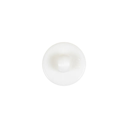 Italian White Faceted Center Floral Molded Shank Back Plastic Button - 20L/12.5mm Detail