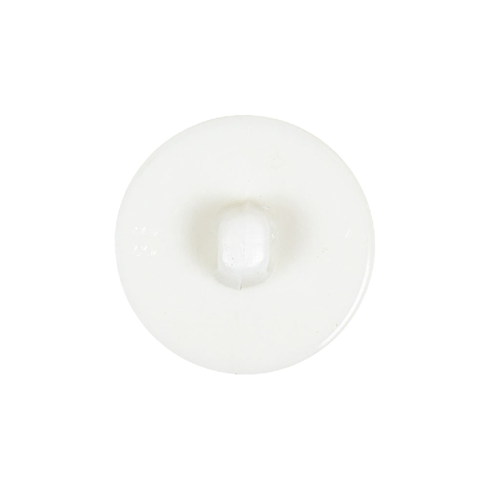 Italian White Faceted Center Floral Molded Shank Back Plastic Button - 36L/23mm Detail