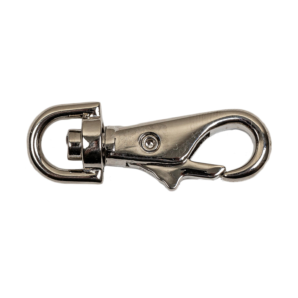 Silver Metal Clasp Closure with Swivel Bottom - 1.5" X 0.5"