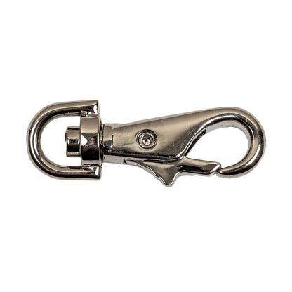 Silver Metal Clasp Closure with Swivel Bottom - 1.5" X 0.5"