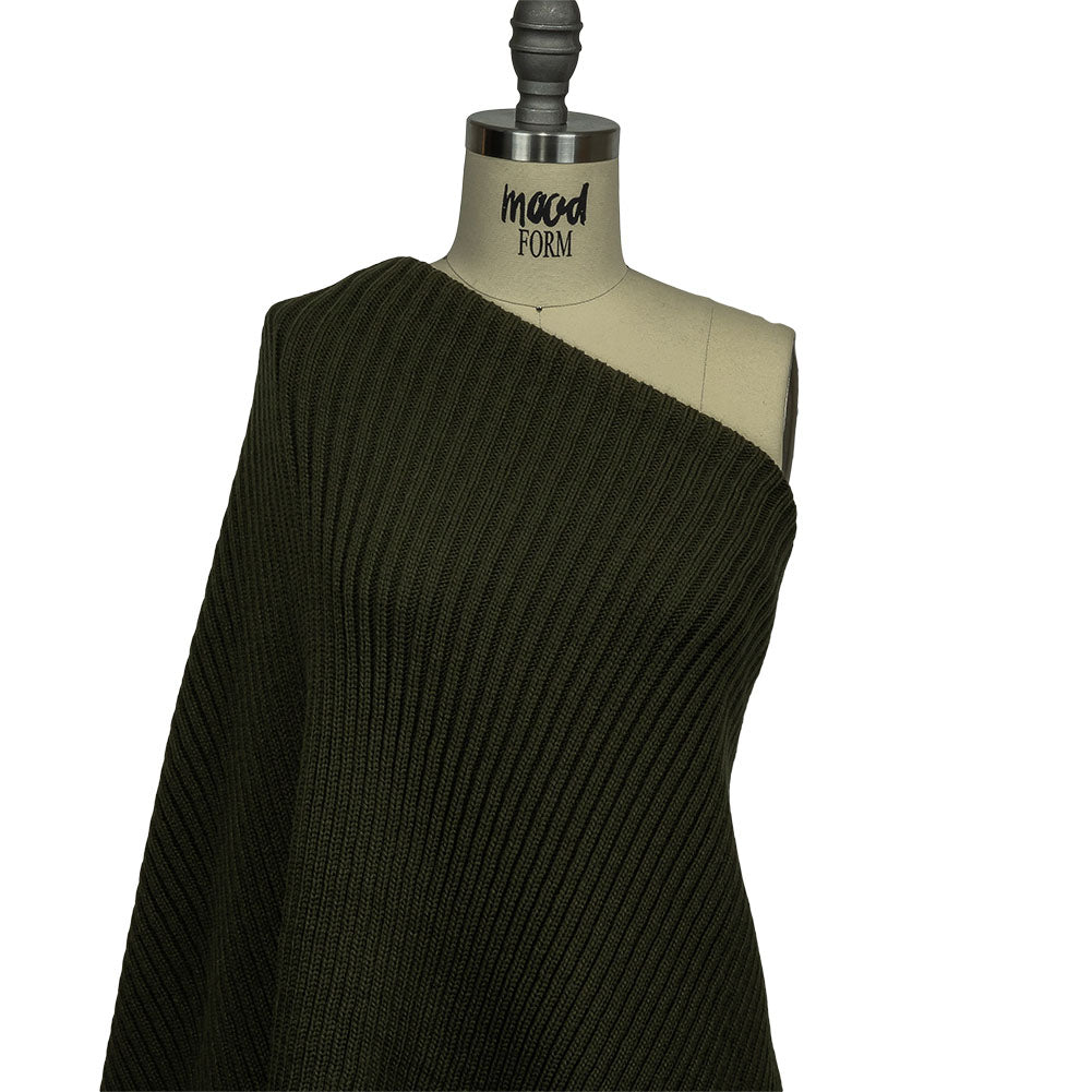 2x2 Ribbed Chunky Sweater Knit - Wren - Alta Collection