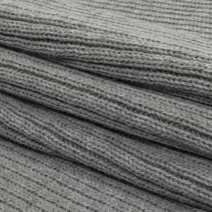 2x2 Ribbed Chunky Sweater Knit - Silver Gray - Alta Collection