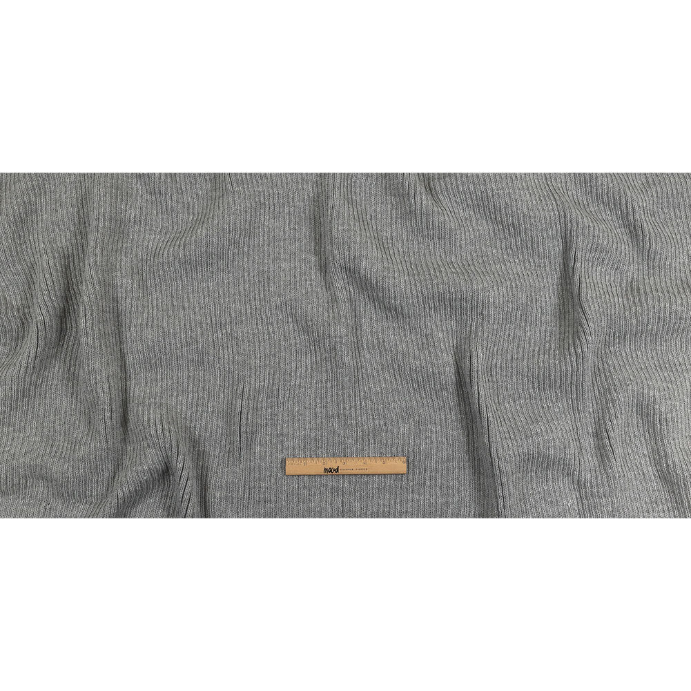 2x2 Ribbed Chunky Sweater Knit - Silver Gray - Alta Collection - Full