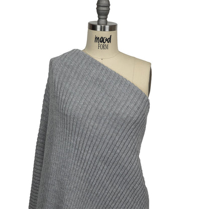 2x2 Ribbed Chunky Sweater Knit - Silver Gray - Alta Collection