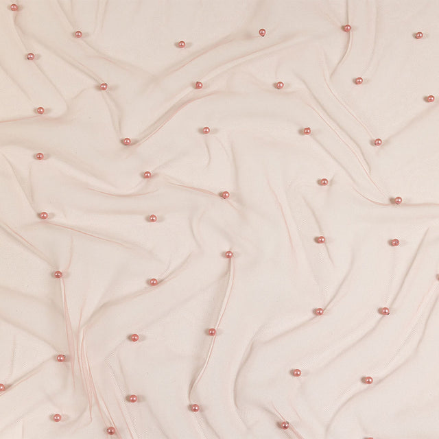 Beaded Tulle - Coral Haze - Sylvie Collection