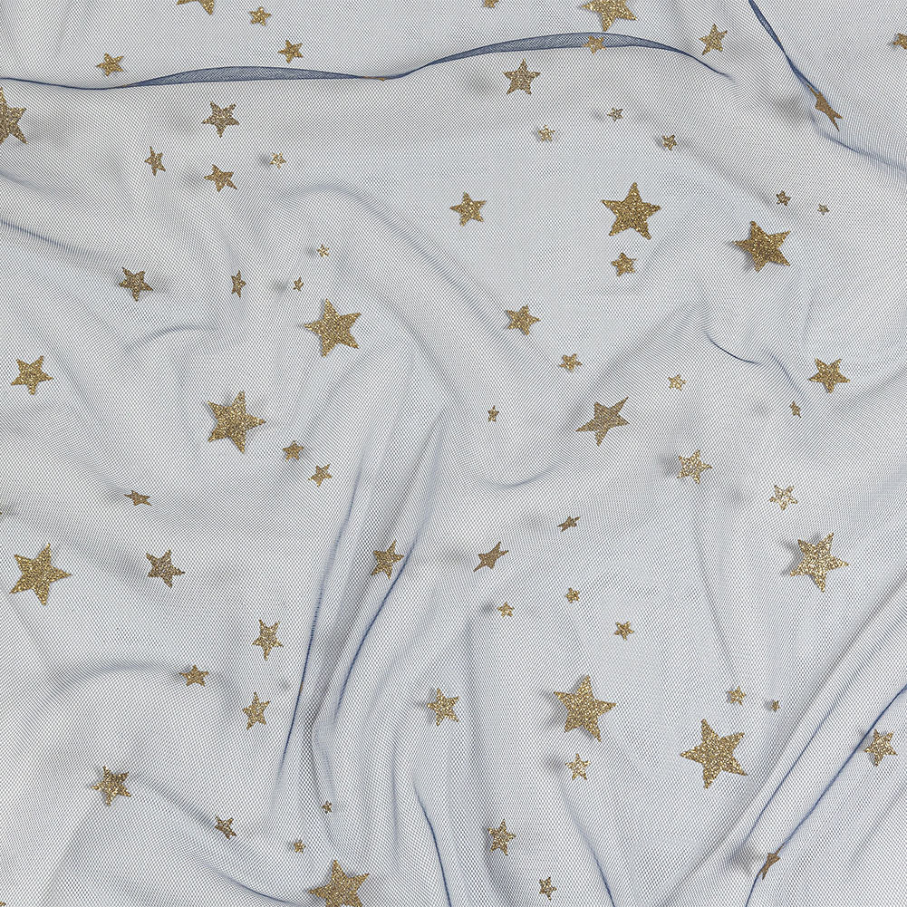 Starry Glitter Tulle - Bright Navy