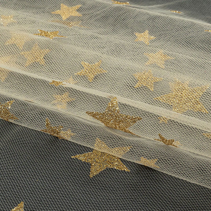 Starry Glitter Tulle - Ivory