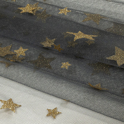 Starry Glitter Tulle - Storm