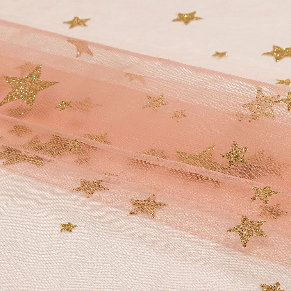 Starry Glitter Tulle - Pale Pink Full