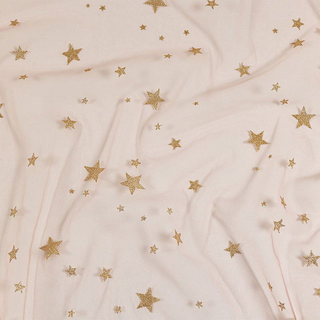 Starry Glitter Tulle - Pale Pink