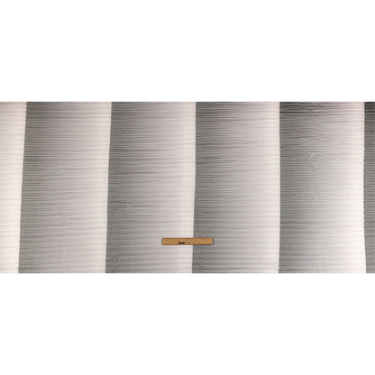 Gray and Pink Ombre Stripes Pleated Tulle Drape