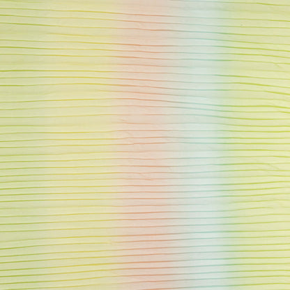 Green, Yellow and Orange Ombre Stripes Pleated Tulle