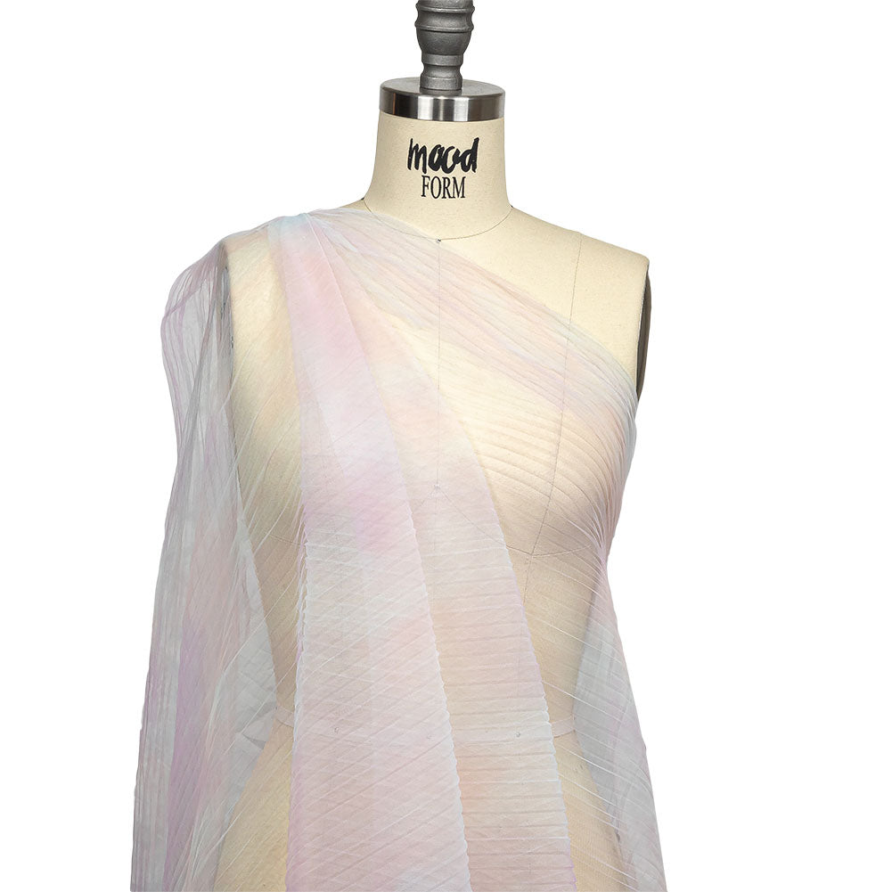 Pink Dolphin, Lilac and Pale Blue Tie Dye Pleated Tulle Detail