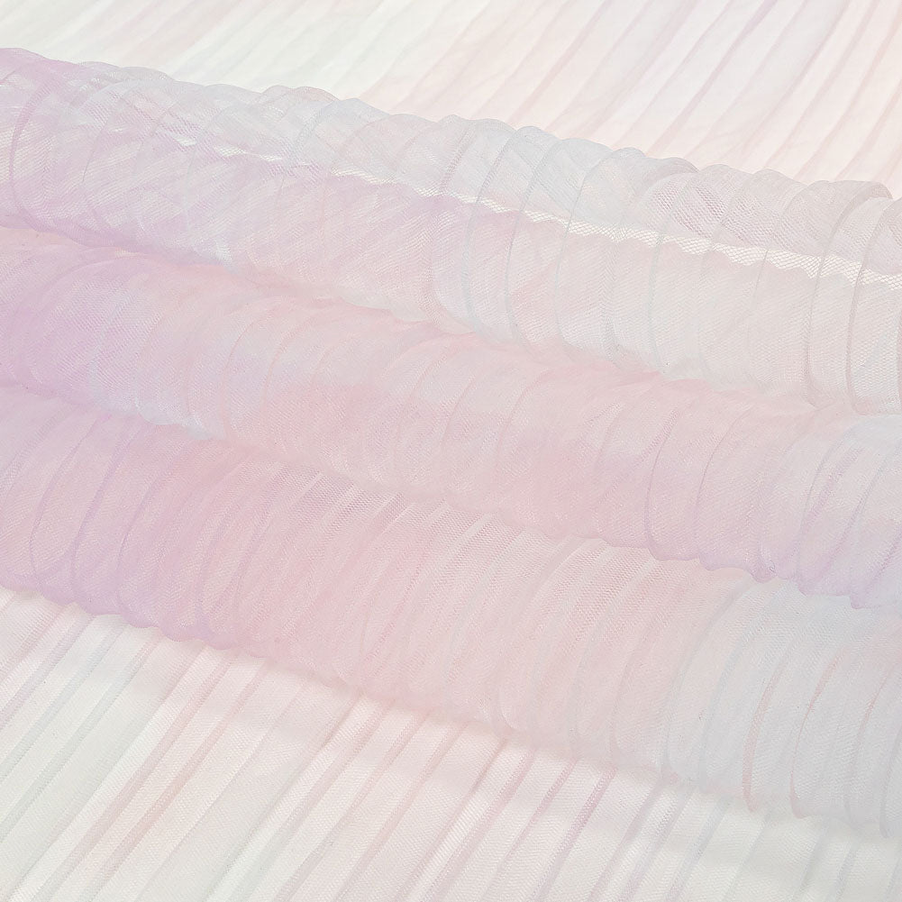 Pink Dolphin, Lilac and Pale Blue Tie Dye Pleated Tulle Full