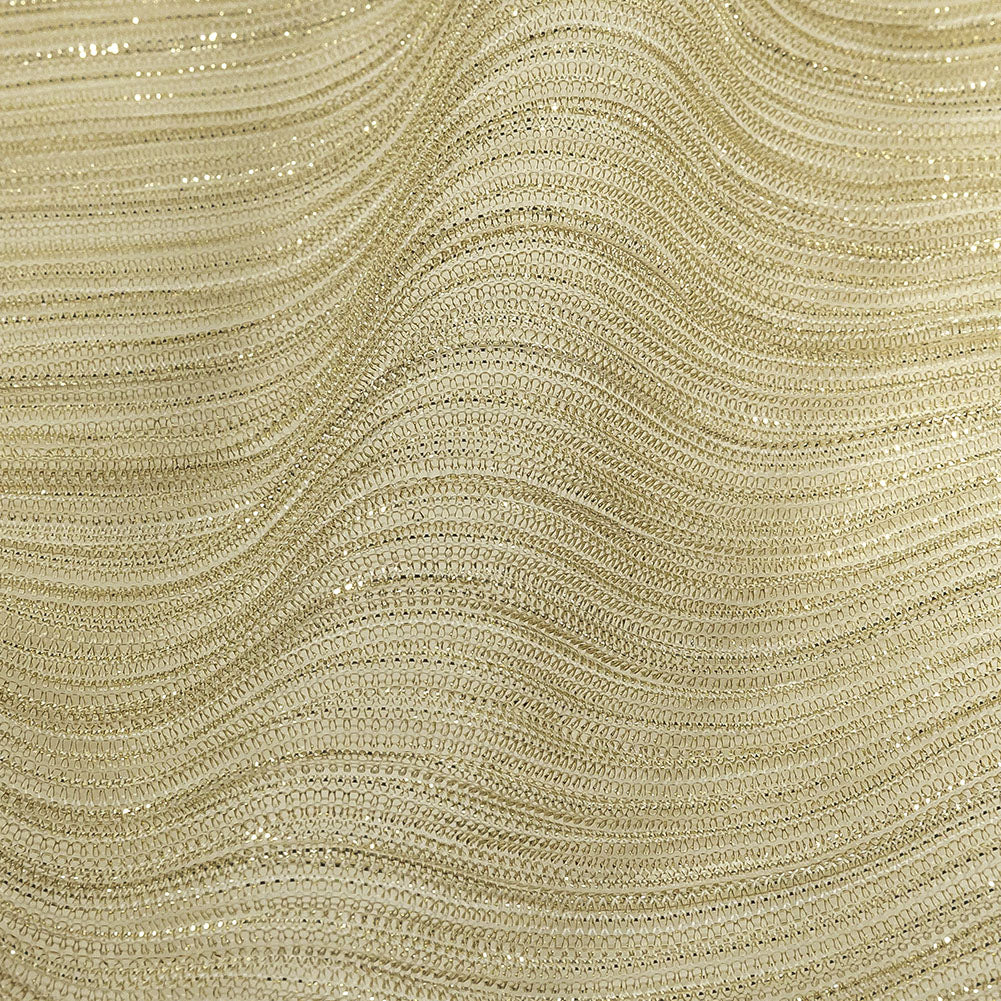 Metallic Stretch Plisse - Gold - Natalia Collection Folded