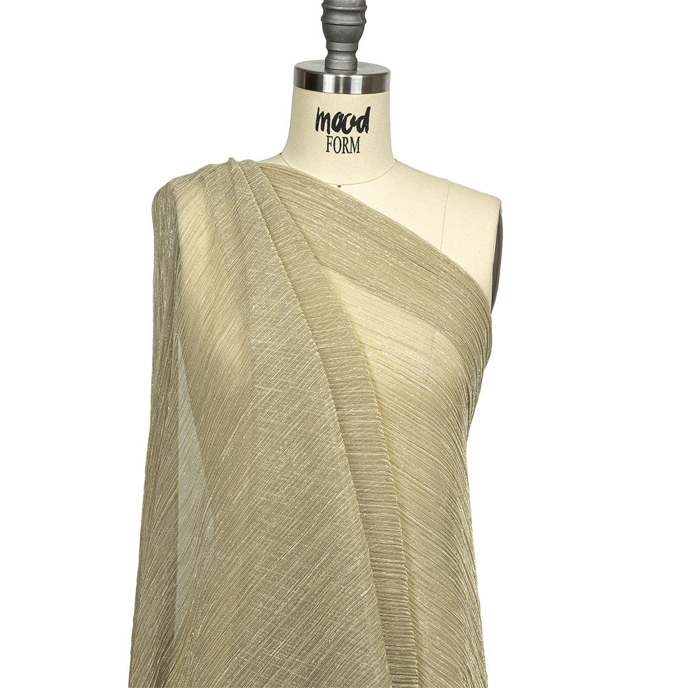 Metallic Stretch Plisse - Gold - Natalia Collection Detail