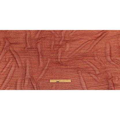 Metallic Stretch Plisse - Tomato and Gold - Natalia Collection Drape