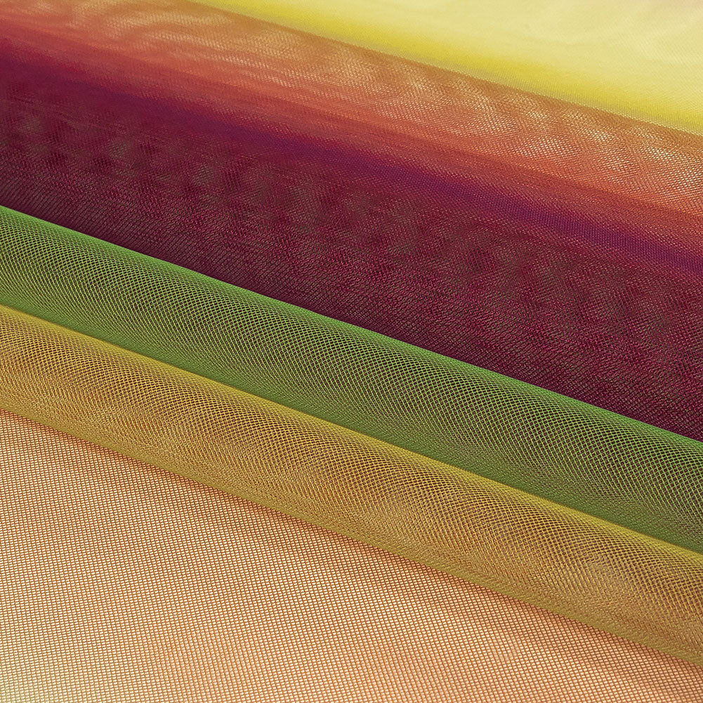 Ombre Stripes Shadow Tulle - Yellow, Green and Pink