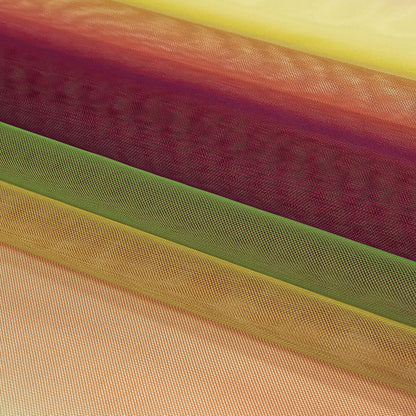Ombre Stripes Shadow Tulle - Yellow, Green and Pink