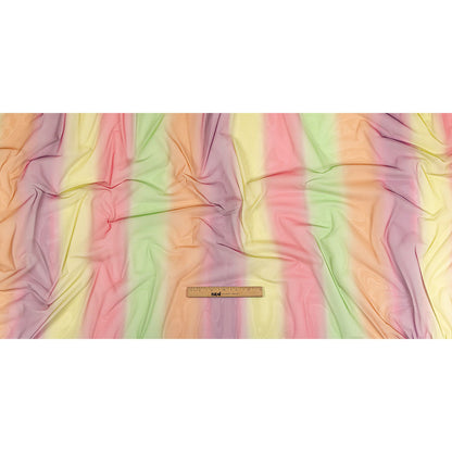 Ombre Stripes Shadow Tulle - Yellow, Green and Pink