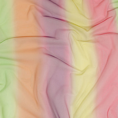 Ombre Stripes Shadow Tulle - Yellow, Green and Pink