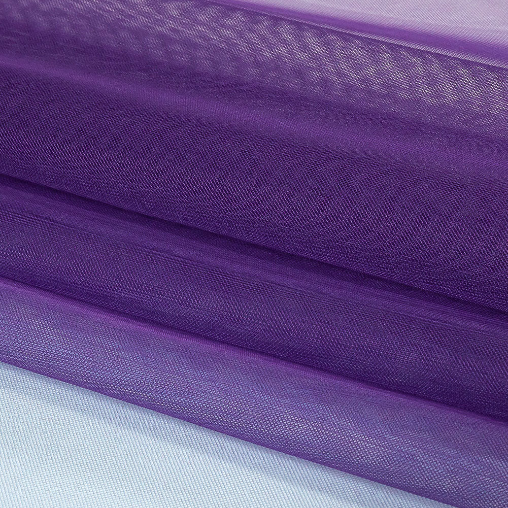 Ombre Stripes Shadow Tulle - Blue and Heliotrope - Folded
