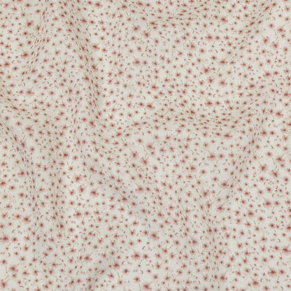 Pink and White Fluttering Flowers Medium Weight Linen Woven