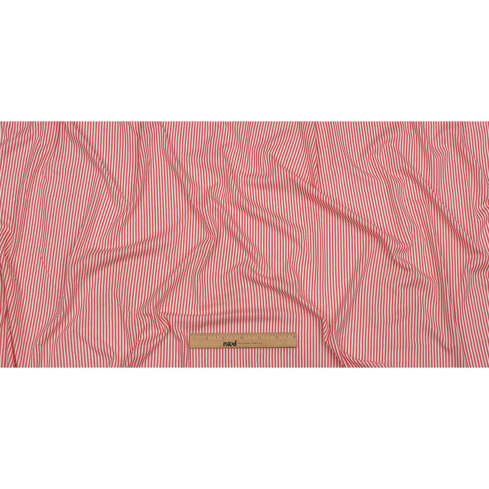 Bubblegum and White Candy Striped Cotton and Rayon Jersey Full
