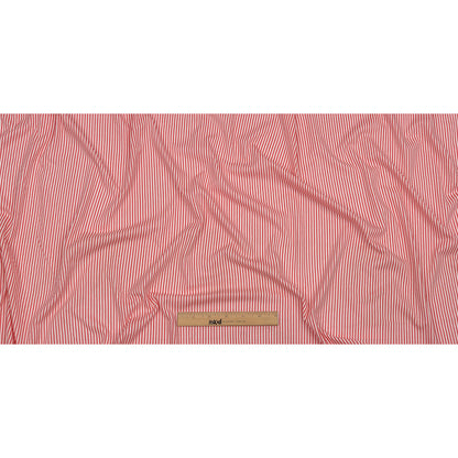 Bubblegum and White Candy Striped Cotton and Rayon Jersey Full