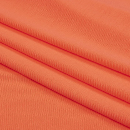 Neon Coral Recycled Polyester Jersey