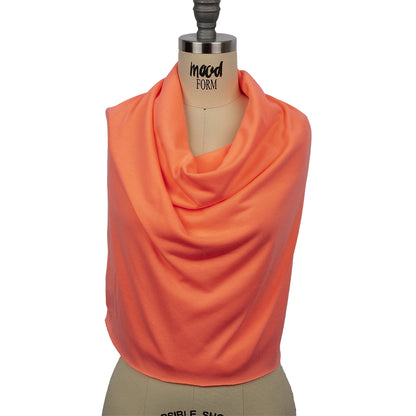 Neon Coral Recycled Polyester Jersey