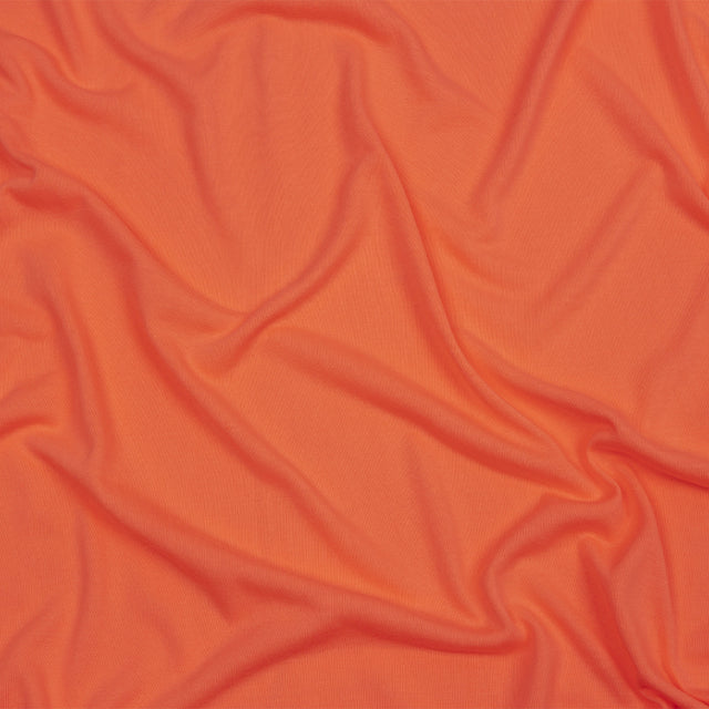 Neon Coral Recycled Polyester Jersey