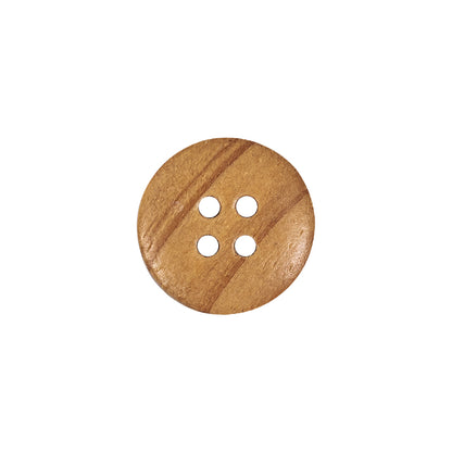 Natural Rolled Rim 4-Hole Wood Button - 24L/15mm Detail