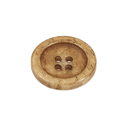 Light Natural 4-Hole Plastic Dish Button - 36L/23mm Folded